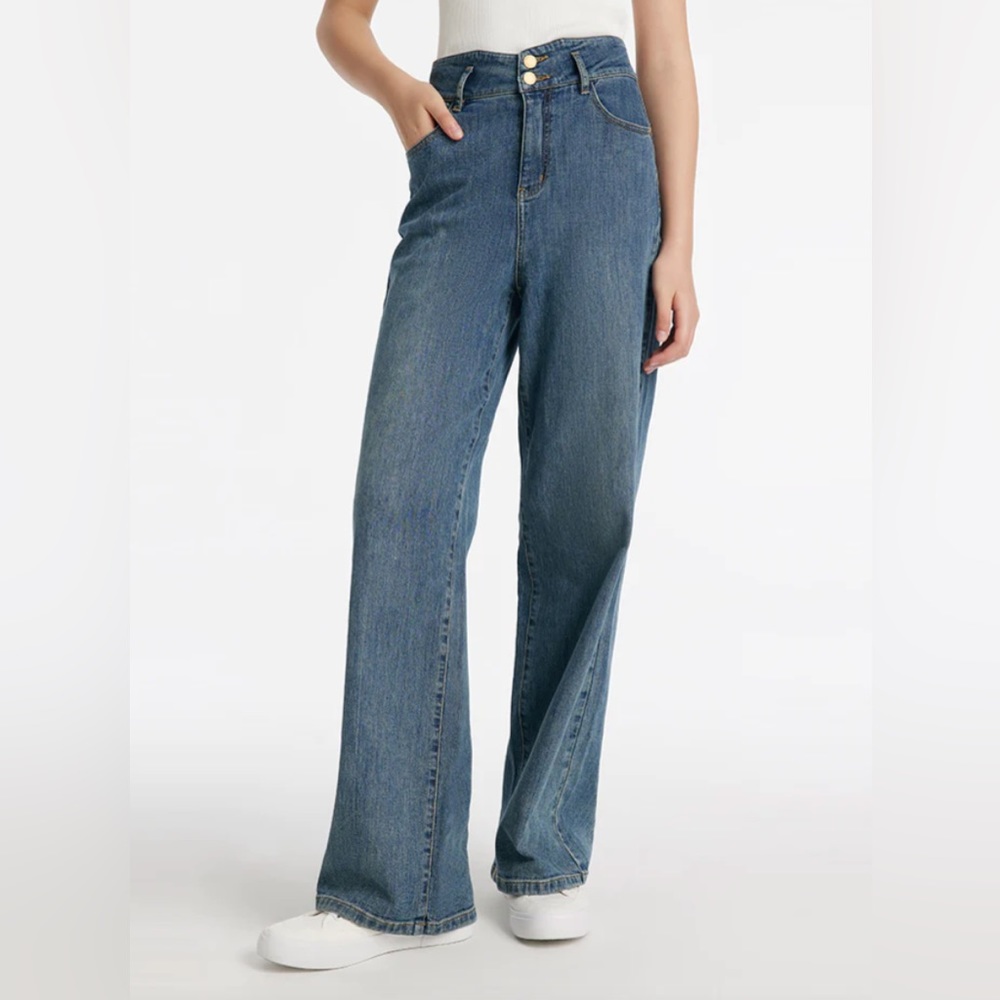 GOELIA High-Waisted Loose Straight Full Length Women Jeans size 29